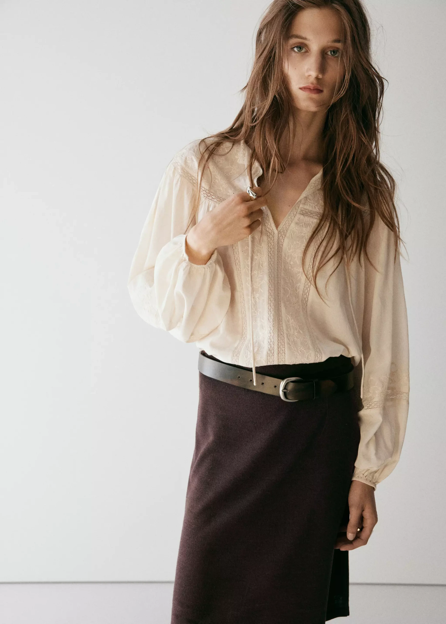 Straight Fine-Knit Skirt - Women | Mango Usa