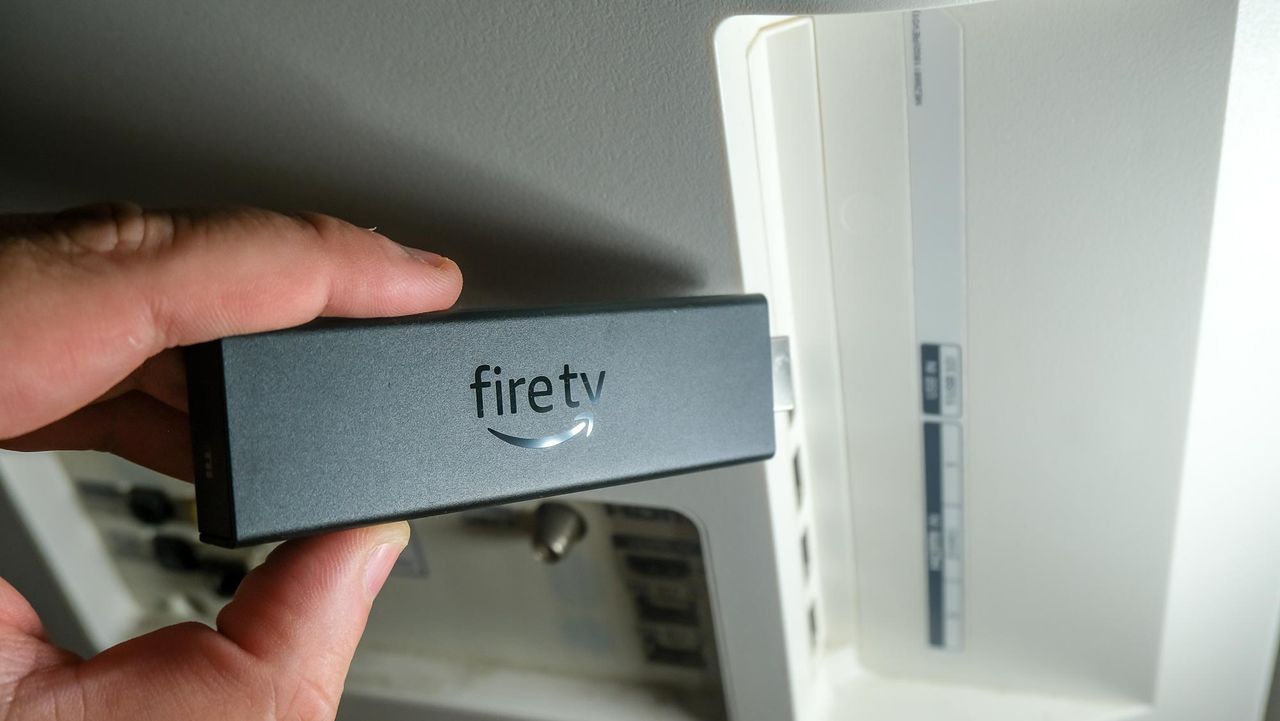 Amazon Fire TV Stick 4K Max near TV