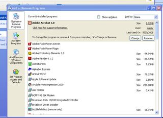 Removed Rarely Used Applications