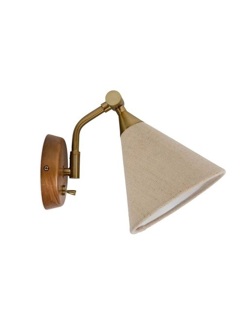 Dryden Wall Light Walnut Finish & Natural