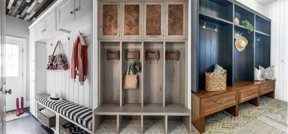 Freestanding mudroom 2024 storage