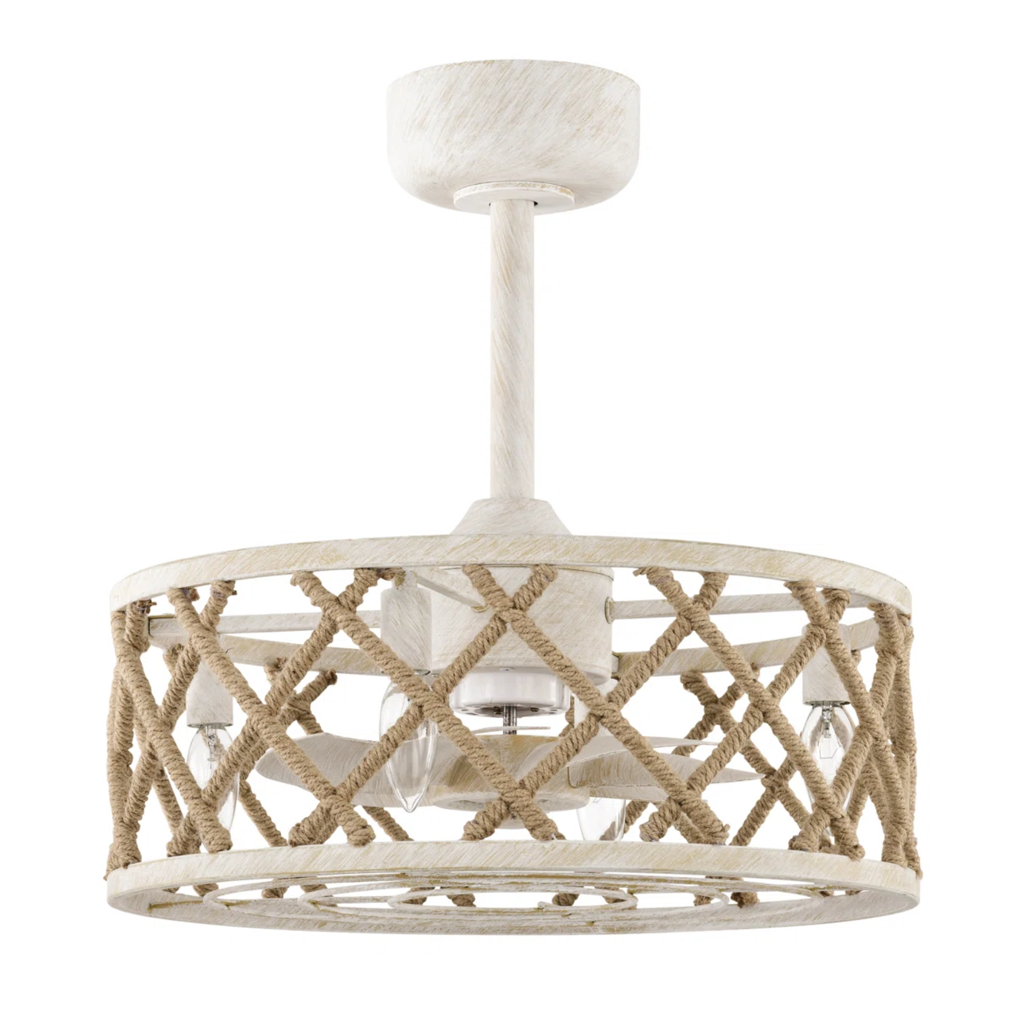white fandelier with rope detailing