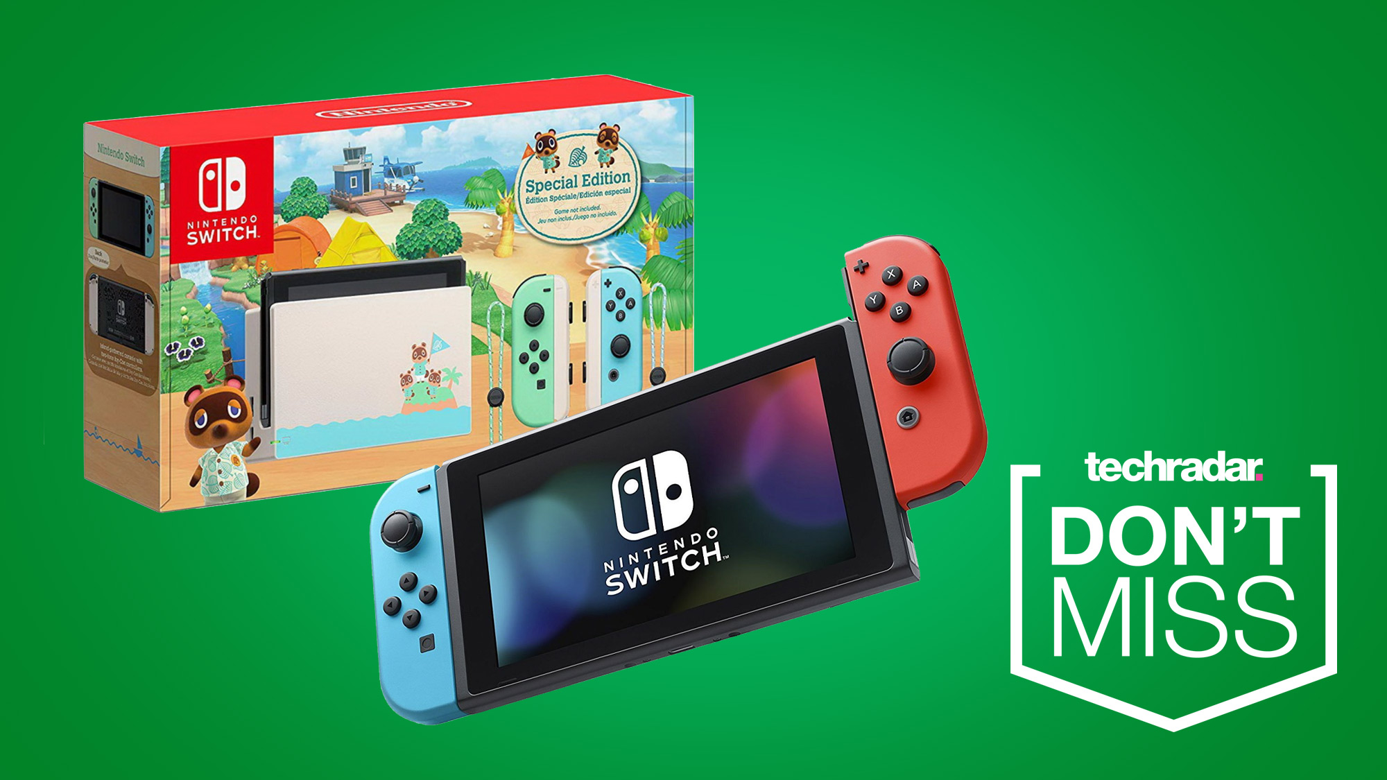 nintendo switch and animal crossing game