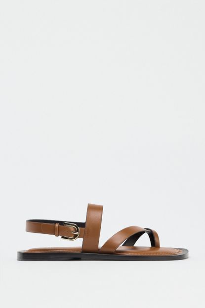 Checkered Sandal - Brown main image 1