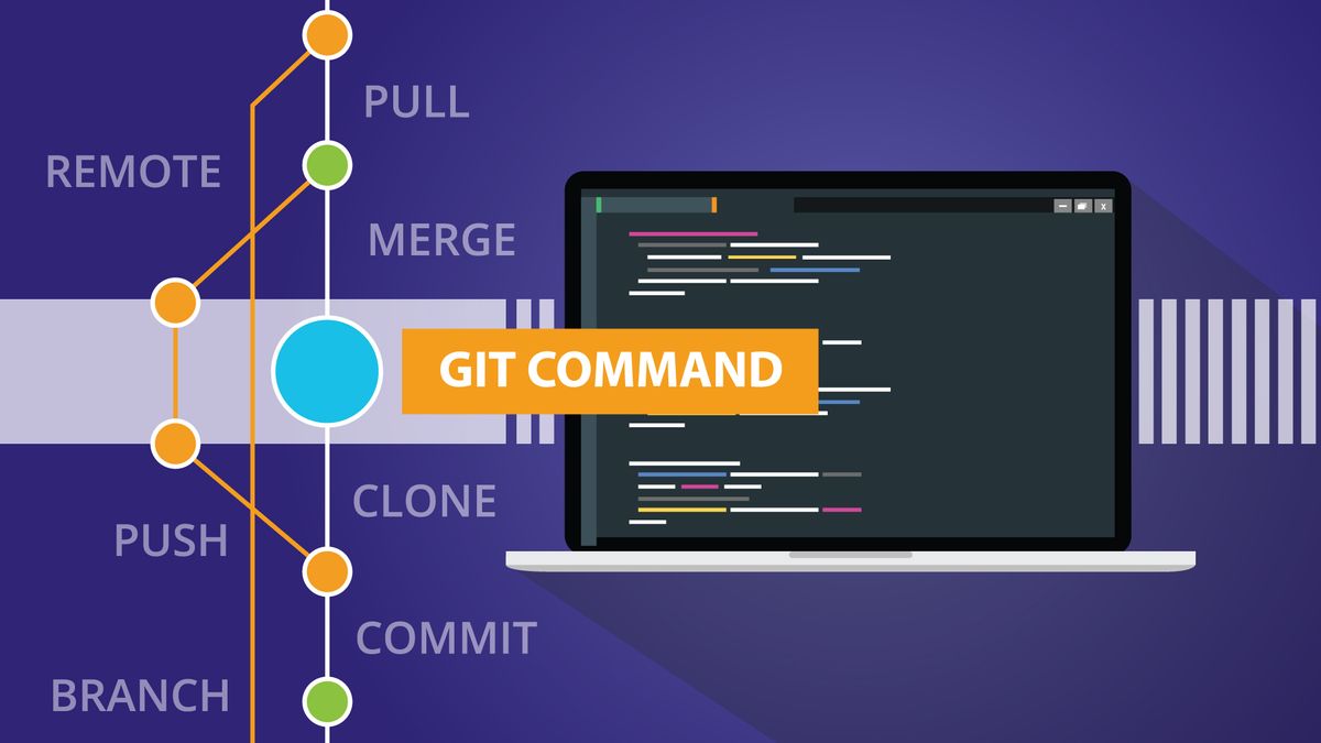 Illustration representing git code management