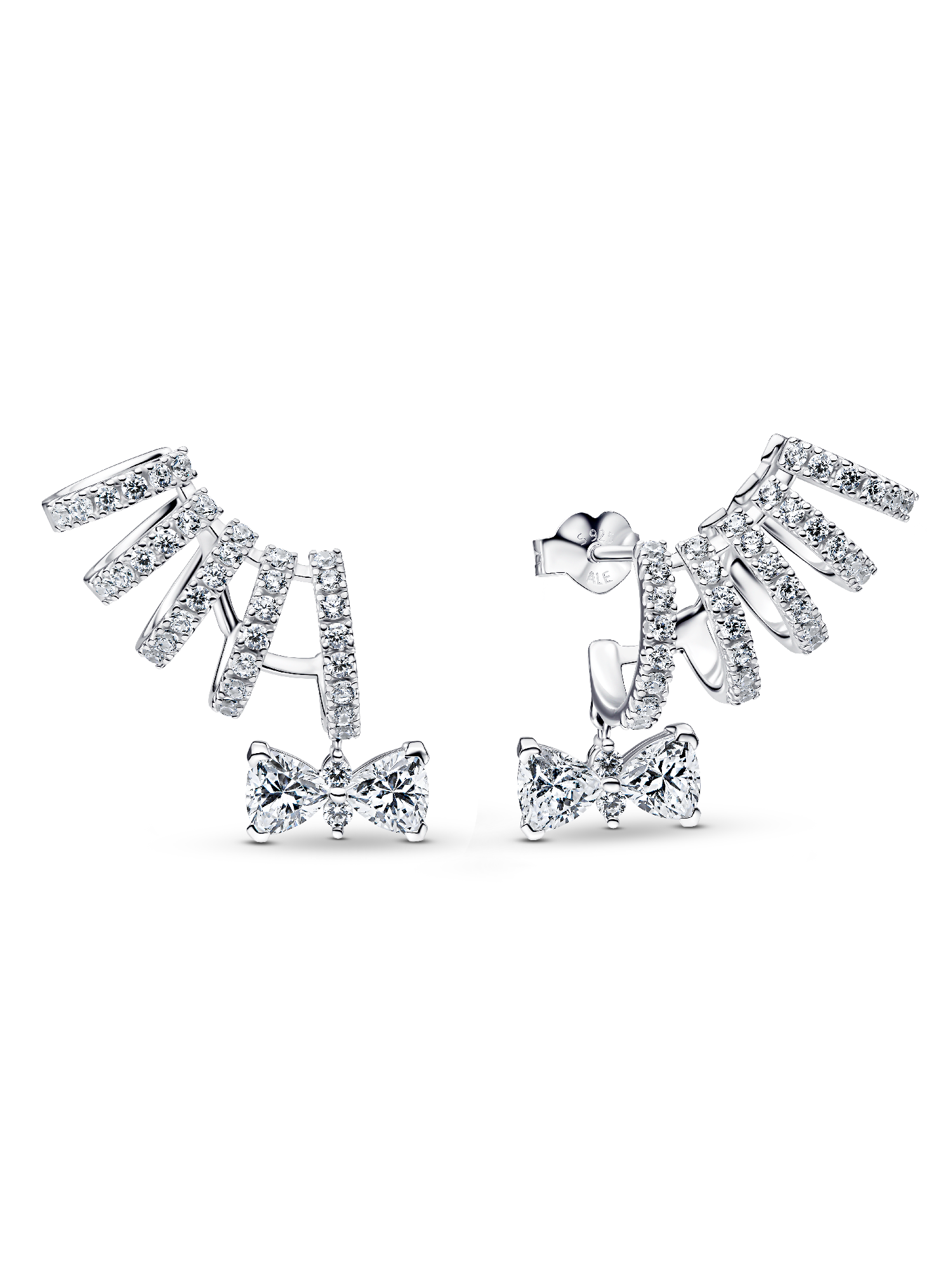 Bridgerton Sparkling Bow Climber Earrings