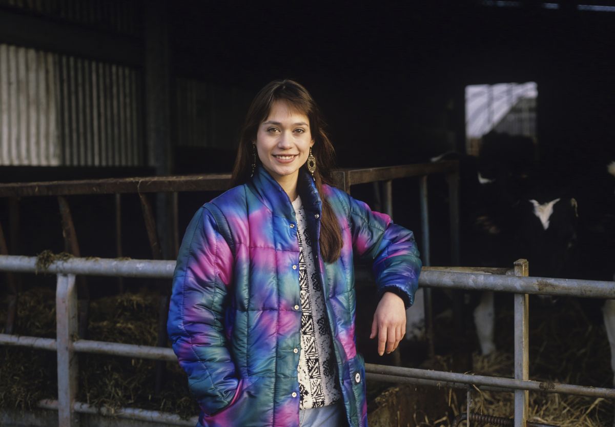 Emmerdale star Leah Bracknell filming the soap