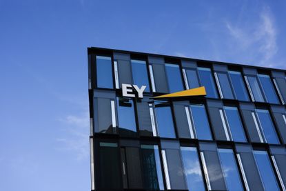 An Ernst & Young sign