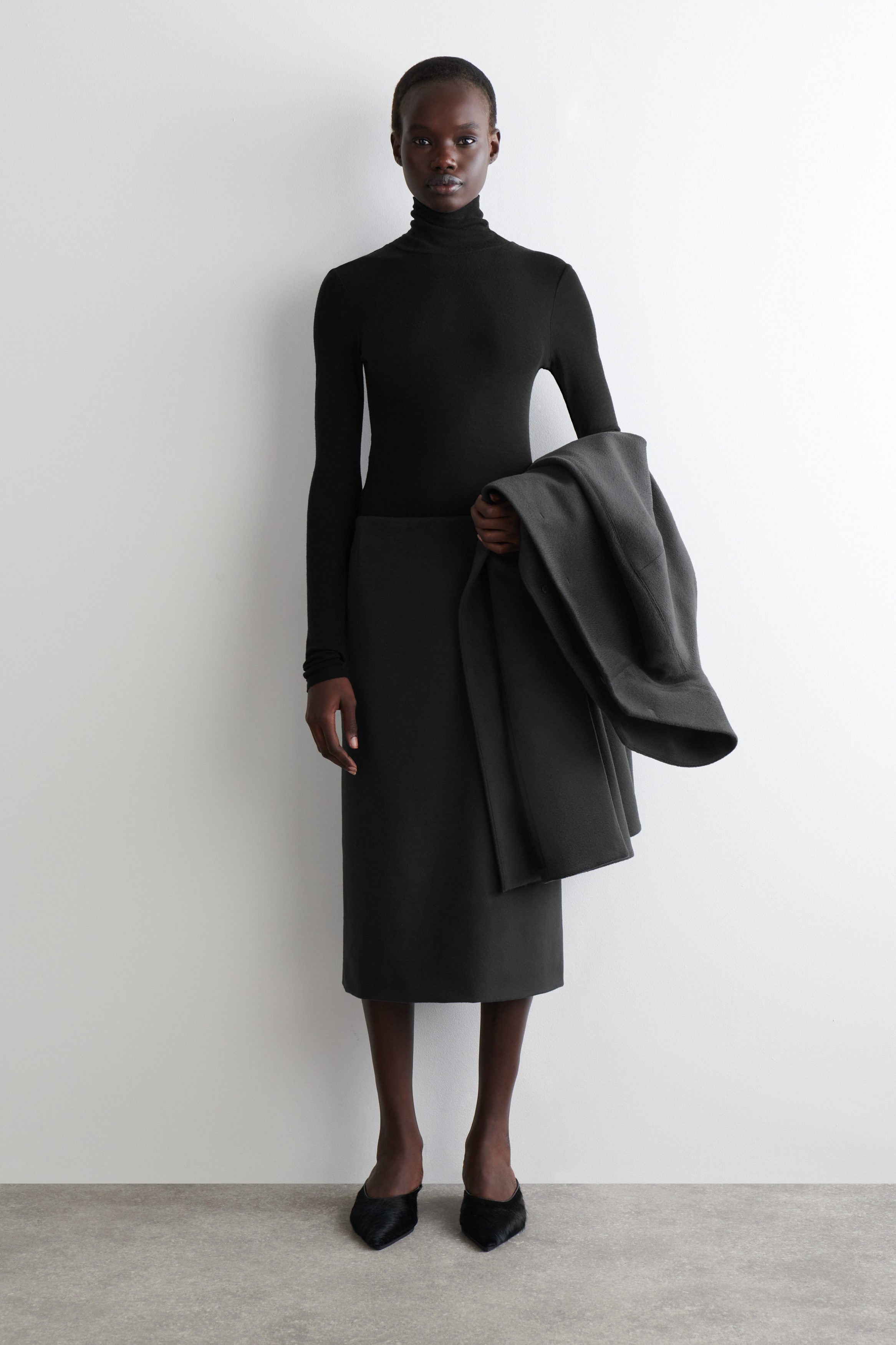 Wool-Zibeline Pencil Skirt