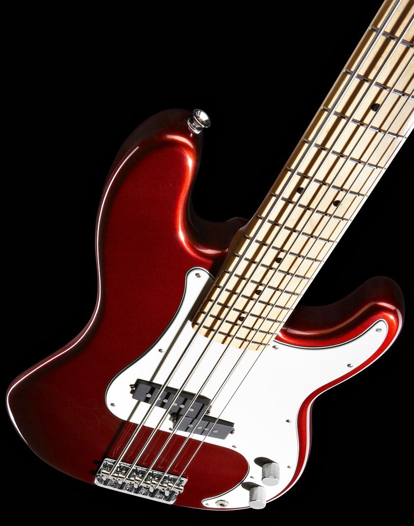 The new Fender American Standard 5-string Precision in Candy Cola