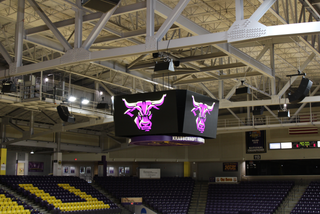 The new centerhung display showing the Minnesota State Maverick in purple.