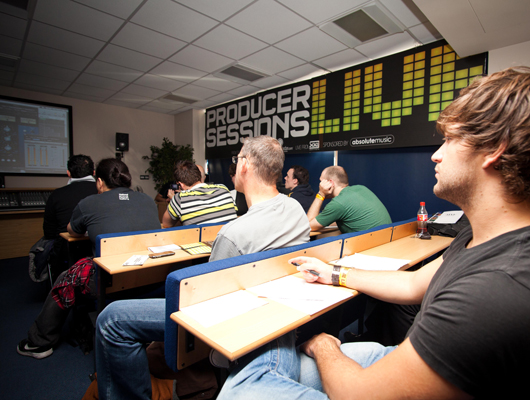 An enraptured audience in action in the PSL lecture room