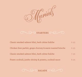 David Hughes used Typecast to create this good-looking menu