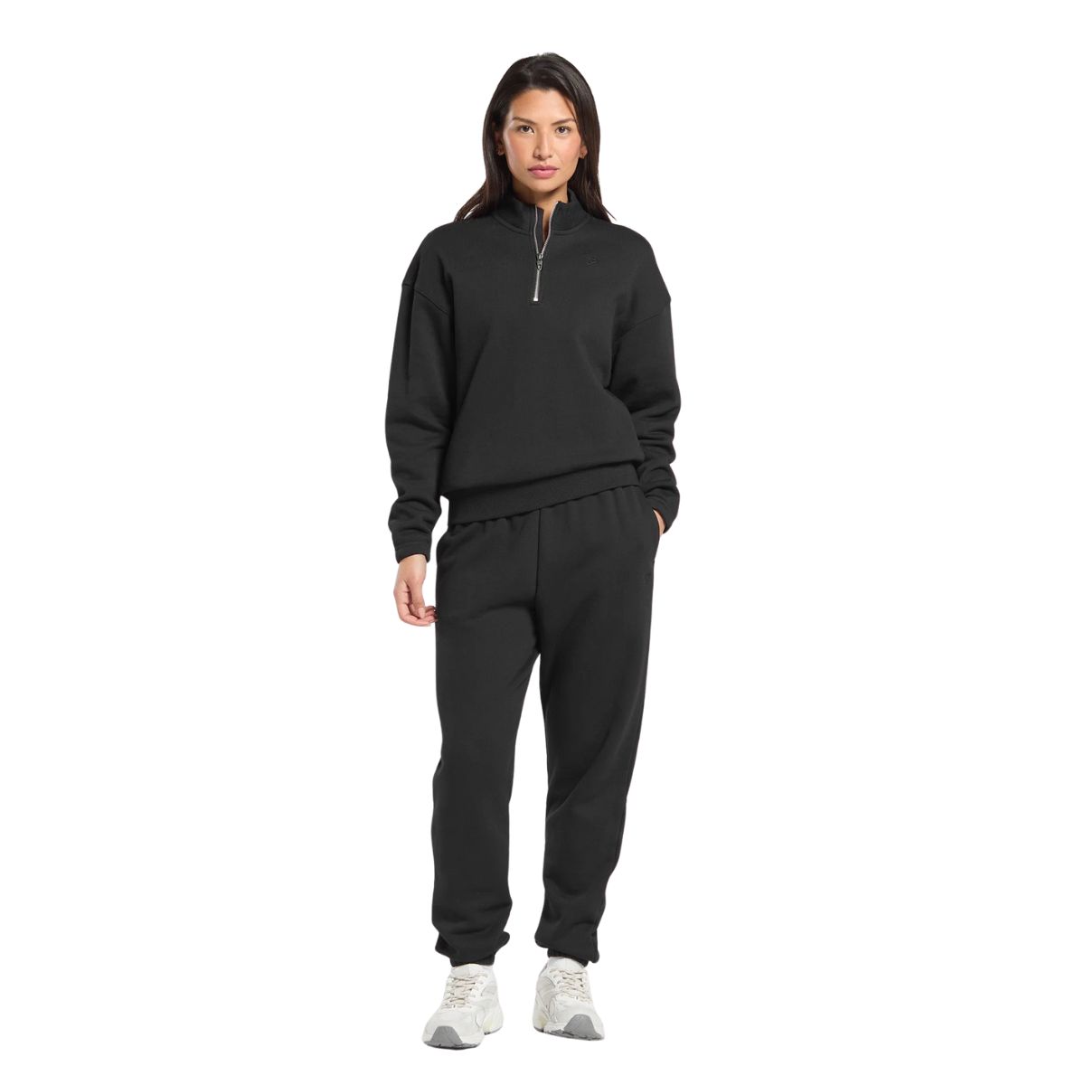 gymshark model wearing rest day black jogger set