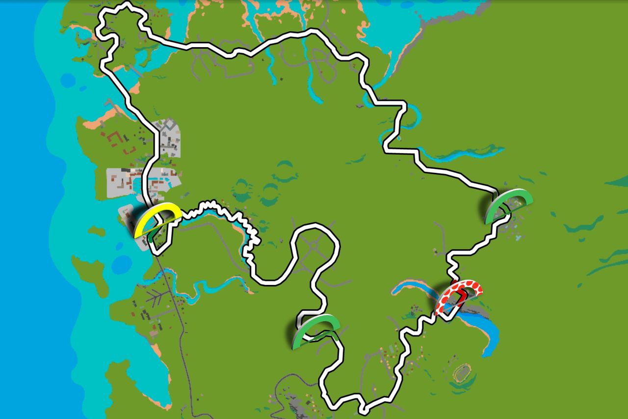 Zwift Tour de France Stage 3: Route map