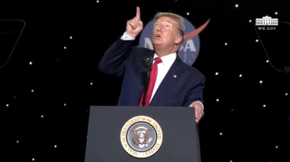 President Donald Trump spoke shortly after the launch of the Demo-2 mission on May 30, 2020.