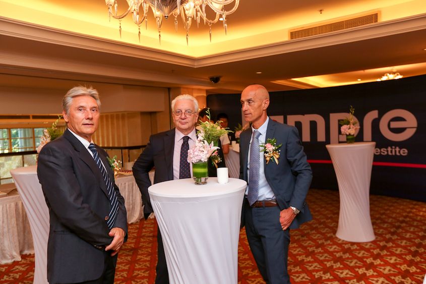 The men behind the sale of the Lampre team to China: Giuseppe Saronni, Orlando Govi and Mauro Gianetti