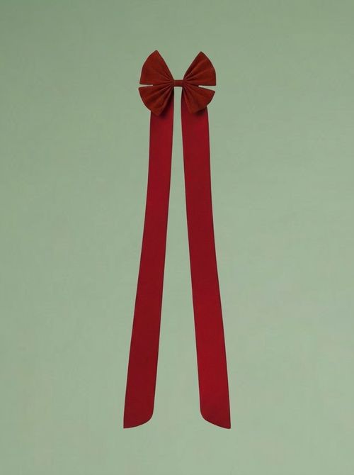 Velvet Bow Christmas Tree Topper