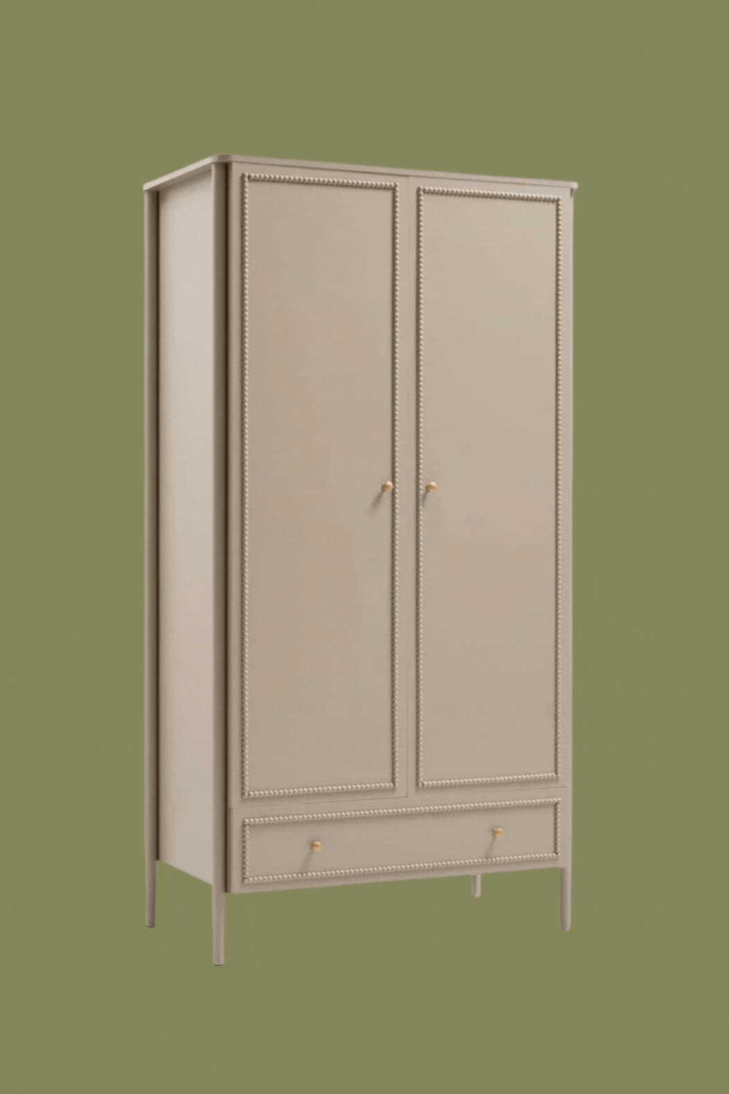 DUSK, Posy 2-Door Wardrobe With Drawer - Taupe