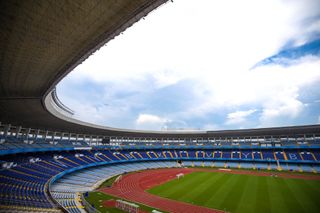 A general view of the Salt Lake Stadium or Yuvabharati Krirangan ahead of the FIFA U-17 World Cup India 2017 tournament on October 2, 2017 in Kolkata, India.