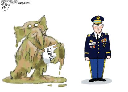 Political Cartoon U.S. Trump GOP Slime Vindman