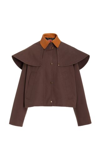 Austen Cape-Detailed Cotton Jacket