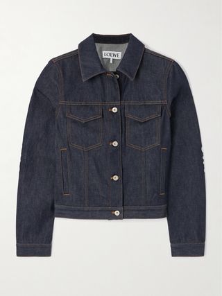 Anagram Appliquéd Denim Jacket