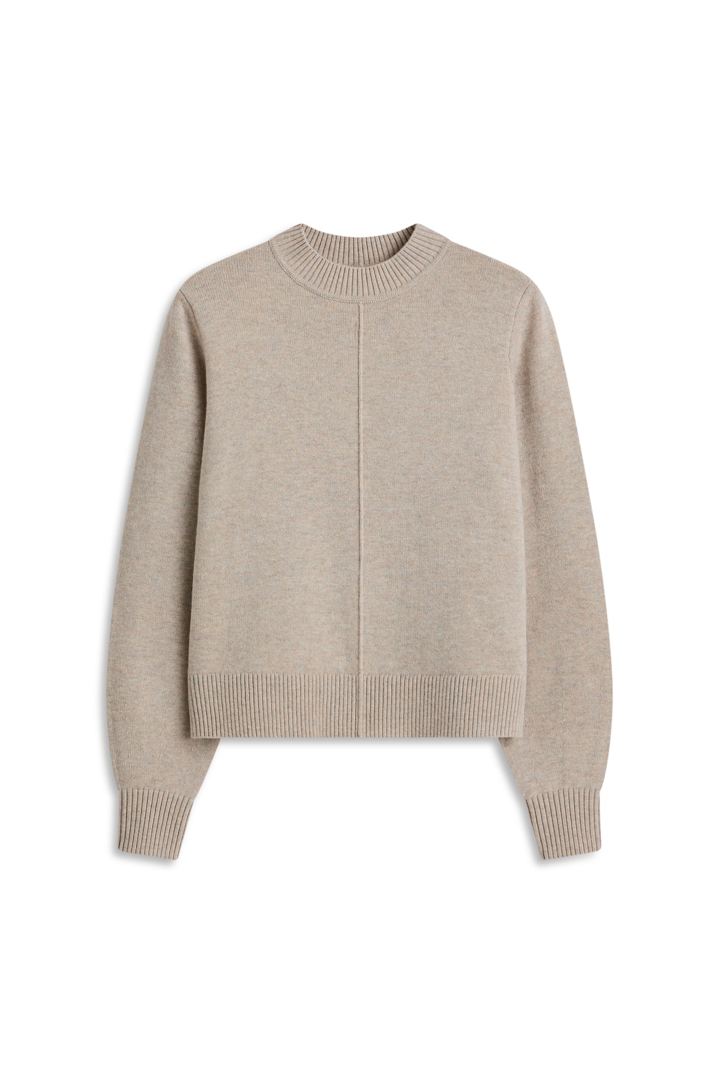 Cashmere Wool Crew Sweater - Sable