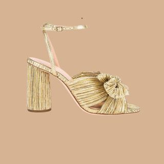 Camellia Bow Heel With Ankle Strap