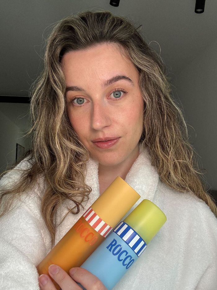 Deputy beauty editor Grace Lindsay testing Rocco Beauty