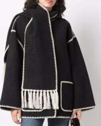 Totême Chain Stitch Wool Blend Scarf Jacket: was $1130