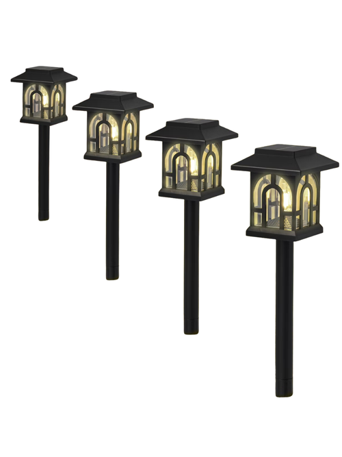 Solar Outdoor Path Lights, Set of 6