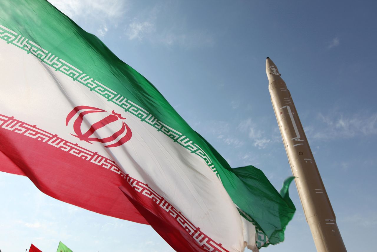 An Iranian flag.