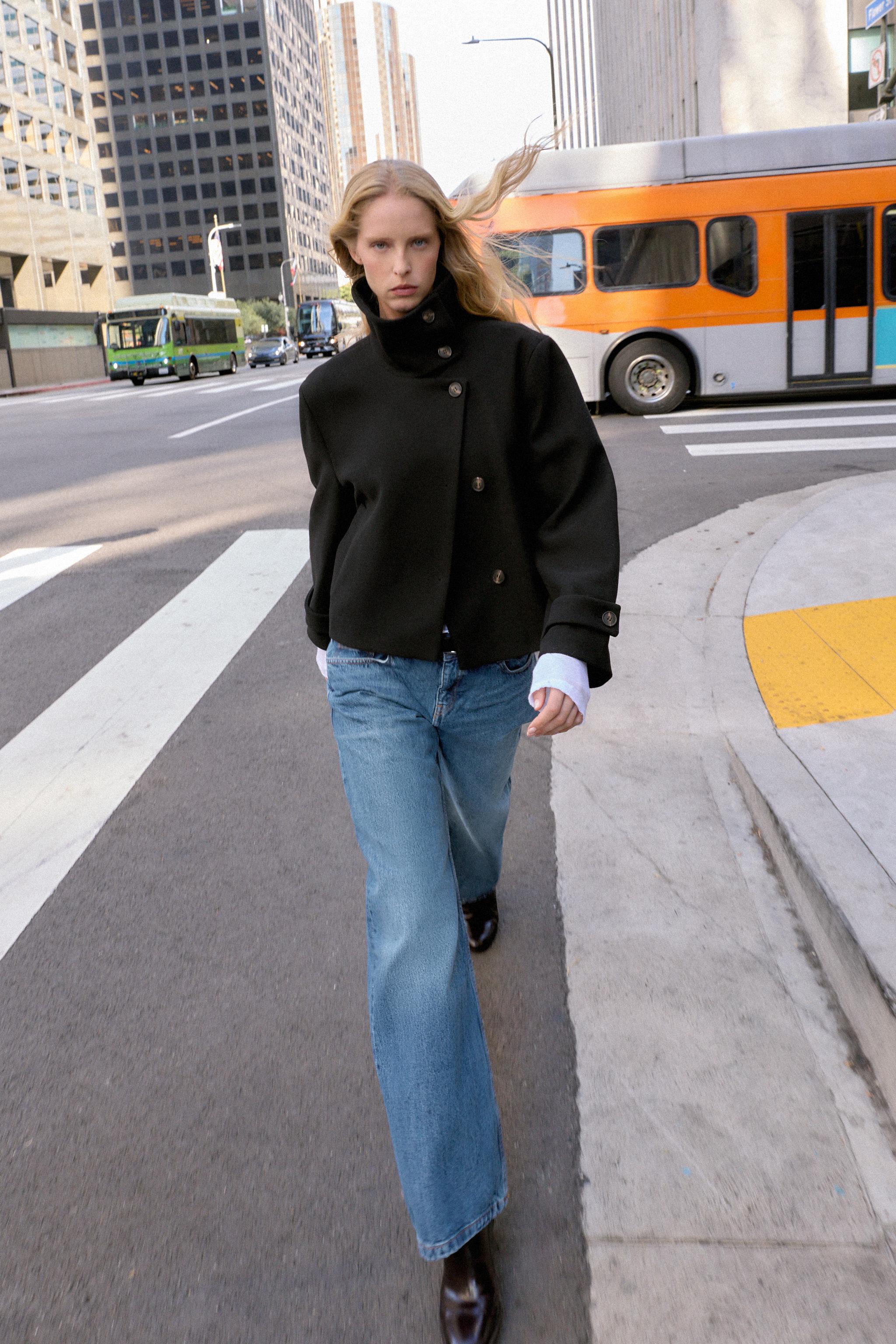 Short Coat With High Collar