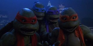 The cast of Teenage Mutant Ninja Turtles look shocked