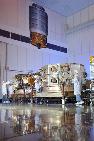 Two Cygnus Service Modules in Orbital's Dulles, VA Satellite Manufacturing Facility