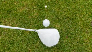 A golf club and a golf ball
