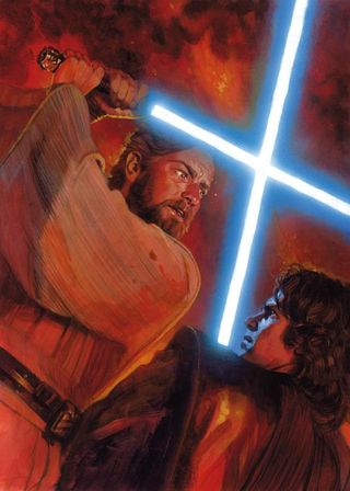 Fleming visualises the clash between the young Anakin Skywalker and Obi-Wan Kenobi