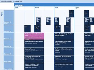 You can view your schedule as a grid or list