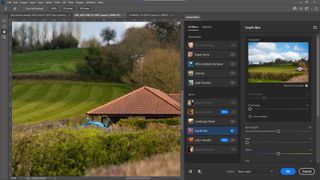 Screenshot of Photoshop's depth blur filter