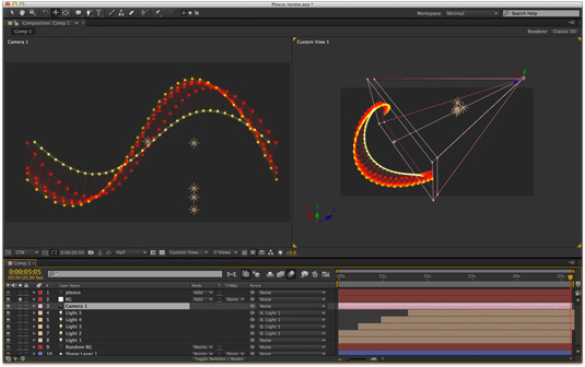 After Effects plugin Plexus: screenshot