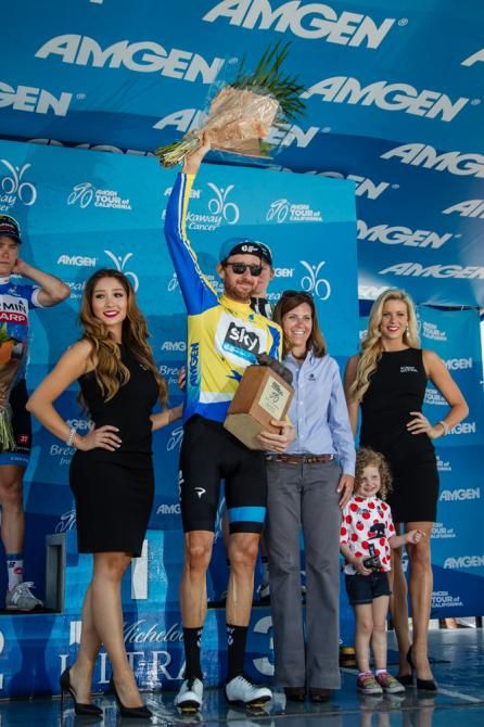 Bradley Wiggins (Sky) gets the trophy for his overall win