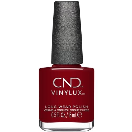 Cnd Vinylux Longwear Red Nail Polish, Gel-Like Shine &amp;amp; Chip Resistant Color, Books &amp;amp; Beaujolais, 0.5 Fl. Oz