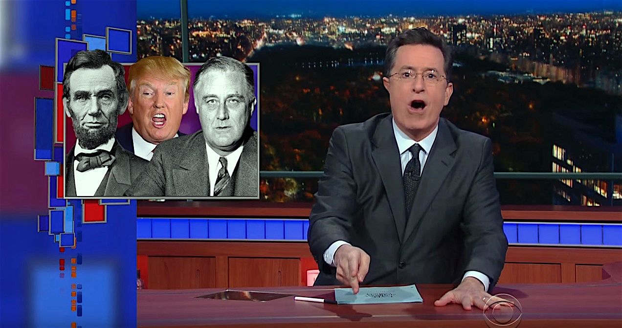 Stephen Colbert finds the winner of Obama&amp;#039;s final State of the Union: Donald Trump