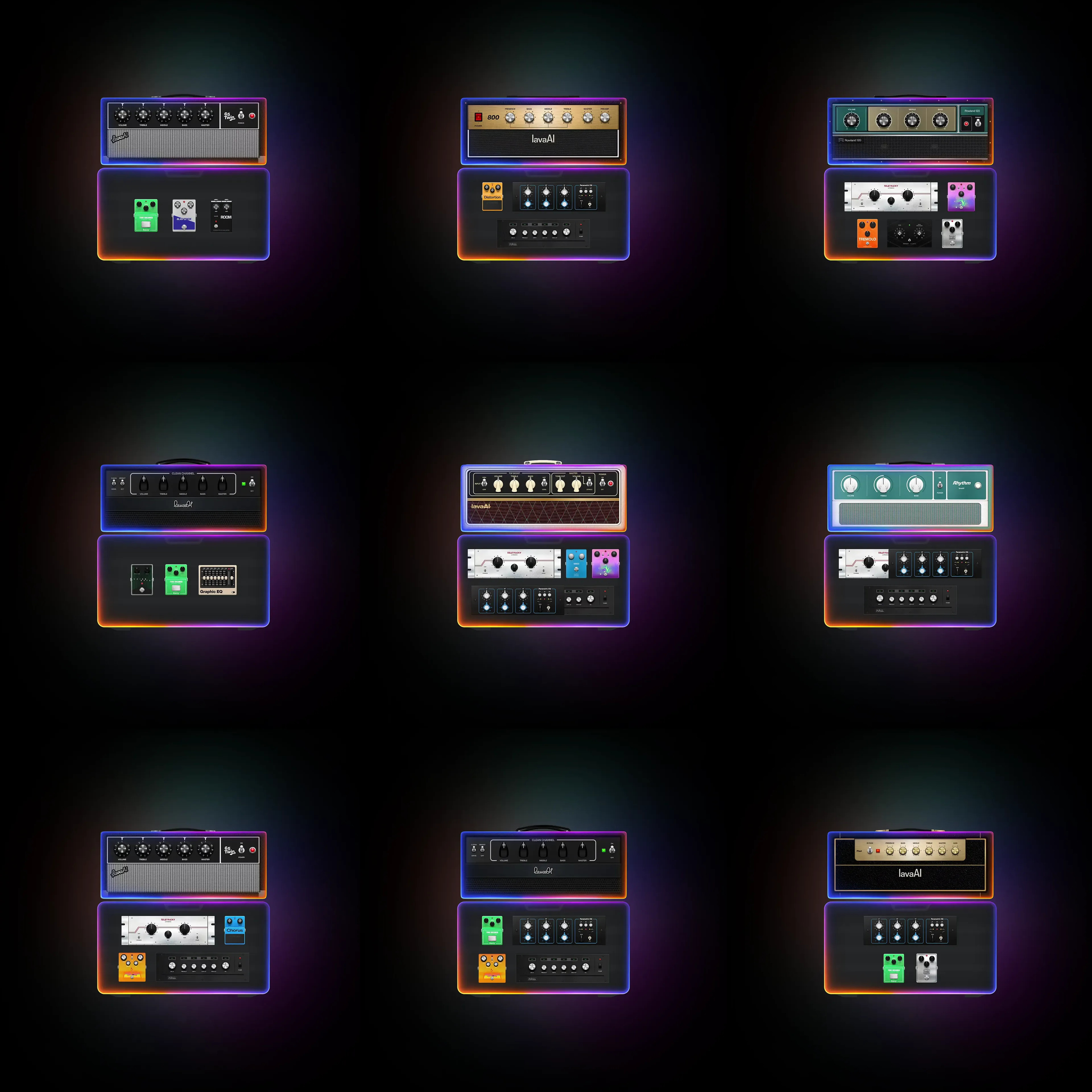 Lava Studio guitar amplifier has an array of amps and effects