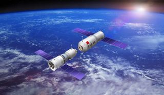 China is developing its first full-fledged space station, called Tiangong (Heavenly Palace). Early tests of China’s skills at rendezvous and docking, shown in this artist's illustration, are set to begin in 2011.