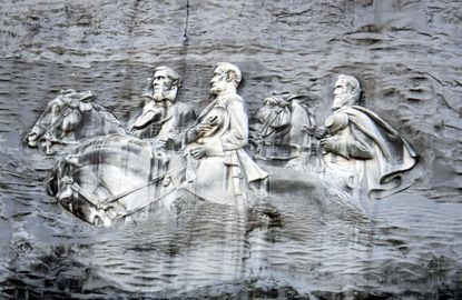 Confederate leaders carved into Stone Mountain in Georgia