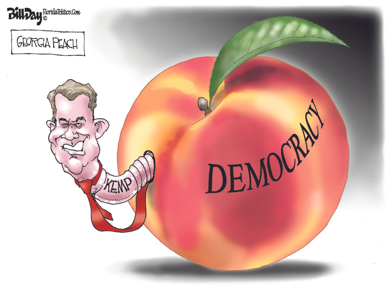 Political Cartoon U.S. georgia voters brian kemp