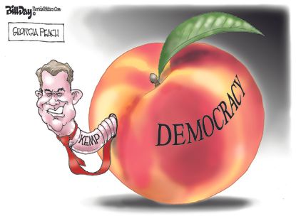 Political Cartoon U.S. georgia voters brian kemp