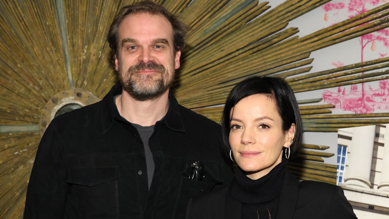 David Harbour and Lily Allen attend as Anna Wintour hosts Special Screening of &quot;Living&quot; at Crosby Hotel on December 05, 2022 in New York City. 